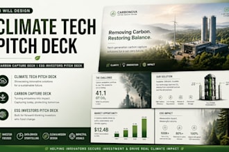 design climate tech pitch deck carbon capture deck esg investors pitch deck