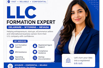 form compliant wyoming delaware or montana llc with ein and compliance support