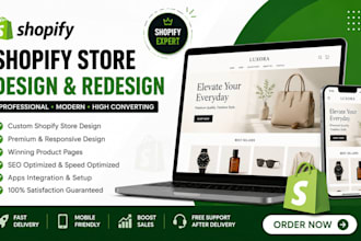 build shopify website redesign shopify for ecommerce product