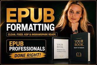 do epub formatting, fix epub, word to epub, convert pdf to epub, kdp ingramspark