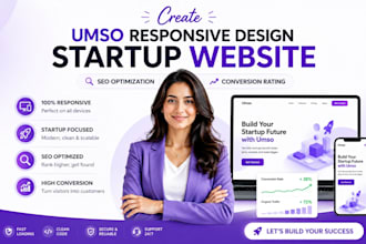 create umso responsive design startup website SEO optimization conversion rating