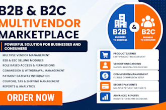 create b2b multi vendor b2c ecommerce website marketplace dokan b2b b2c website