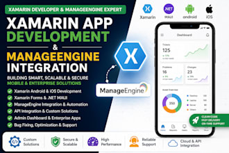 develop xamarin app, manageengine integration, android ios enterprise mobile app