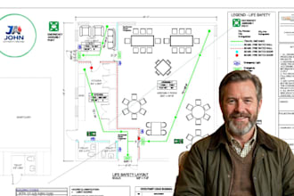 design UK fire emergency evacuation plan, exit plan egress plan fire escape plan
