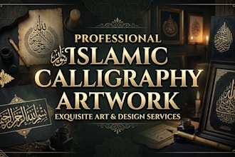 beautifully design your islamic calligraphy wall art