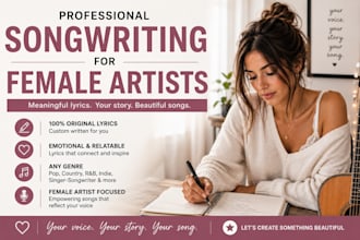 be your female soul singer vocal female session singer songwriter rnb singer