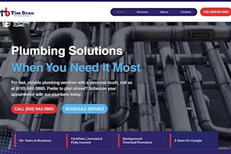design wix wastewater construction website pipe lining website plumbing website