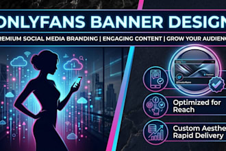 design eye catching onlyfans banner, header, cover and social media graphics