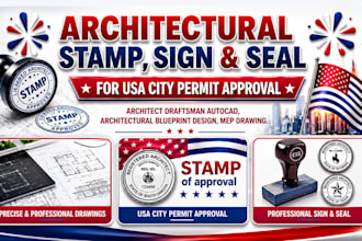 do architectural pe stamp commercial architect autocad mep landscape design USA