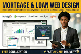 design mortgage website mca loan website generate mortgage leads ai lead funnel