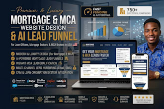design mortgage website mca loan website generate mortgage leads ai lead funnel