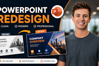 powerpoint presentation redesign for modern business and startup slides