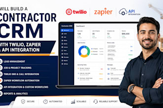 create contractor CRM with twilio, zapier and API integration