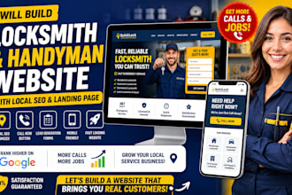 build wordpress locksmith or handyman website with local SEO and landing page