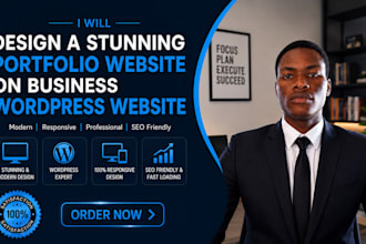 design a stunning portfolio web on business wordpress web
