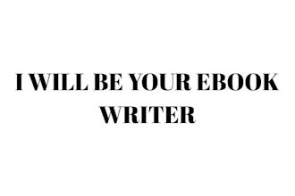 be your ebook writer