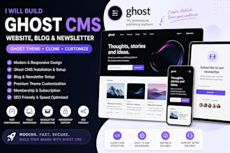 build ghost cms website ghost theme ghost blog newsletter clone ghost website