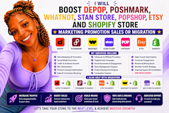 boost depop poshmark whatnot stan popshop marketing promotion sales or migration