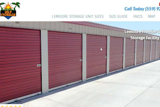 design self storage website, storage facility, rv park and rental website