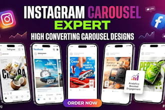 design instagram carousel, carousel design, carousel post, facebook carousel ads