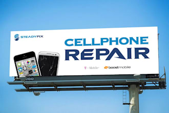 design billboard, yard sign, signage, signboard, or banner ads