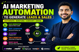 setup ai marketing automation business automation  to generate leads and sales