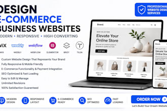 design wix weebly webflow elementor brizy tilda ecommerce business websites