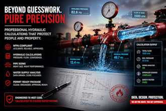prepare hydraulic calculations and nfpa sprinkler calculations
