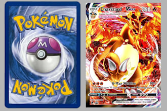 custom draw pokemon card design fake game cards tcg gx vmax ex card template