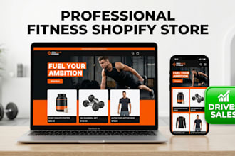 build a professional fitness shopify store that drives sales