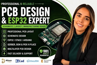 design professional pcb layout esp32 circuit and manufacturing