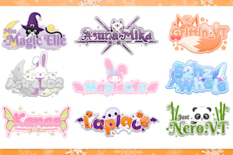 do custom logo for vtuber, twitch and streamer