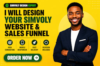 design a high converting simvoly website, funnel and sales system