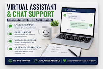 be your virtual assistant for chat and customer support