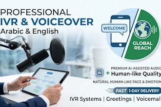 do professional arabic and english IVR voiceover