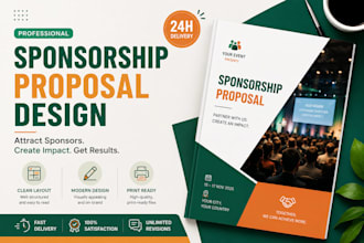 design a professional sponsorship proposal or event brochure