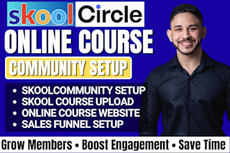 setup skool community online course setup mighty network membership system