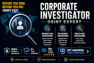 conduct due diligence and osint investigations