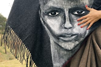 create custom hand painted fabric art