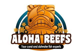 design mascot aloha reefs water fish logo