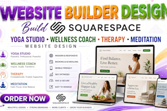 build squarespace yoga studio wellness coach therapy meditation website design