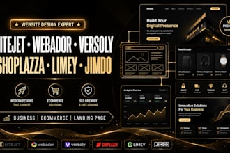 build sitejet webador versoly shoplazza limey jimdo business website design