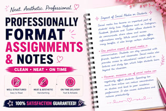 professionally format assignments and notes