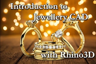 create rhino 3d jewelry cad gemstone design with realistic rendering