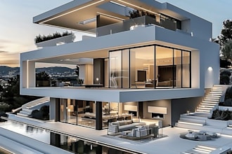 design modern house plans, site plans and luxury villa architecture