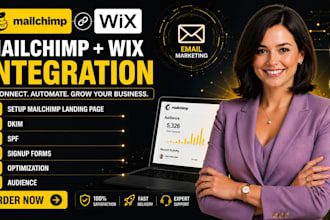 setup mailchimp landing page, dkim, spf, signup forms, optimization, audience