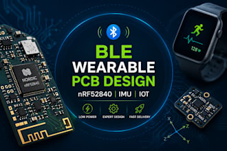 design ble wearable pcb with nrf52840, imu, rtos and embedded firmware