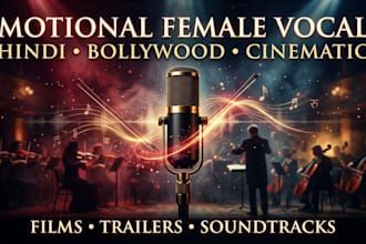 sing female hindi bollywood vocals for films, trailers and cinematic songs
