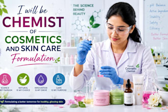 be chemist of cosmetics and skin care formulation