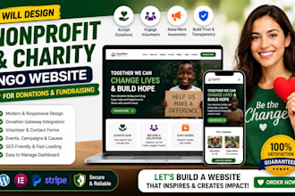 design wordpress nonprofit or charity ngo website for donations and fundraising